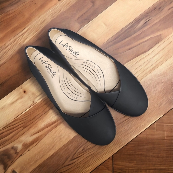 NWT Life Stride Active Arch Black Shoes Sz 9W - Picture 7 of 9